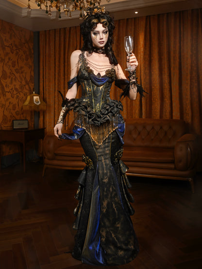 Chinese Lantern Gilt Corset Dress