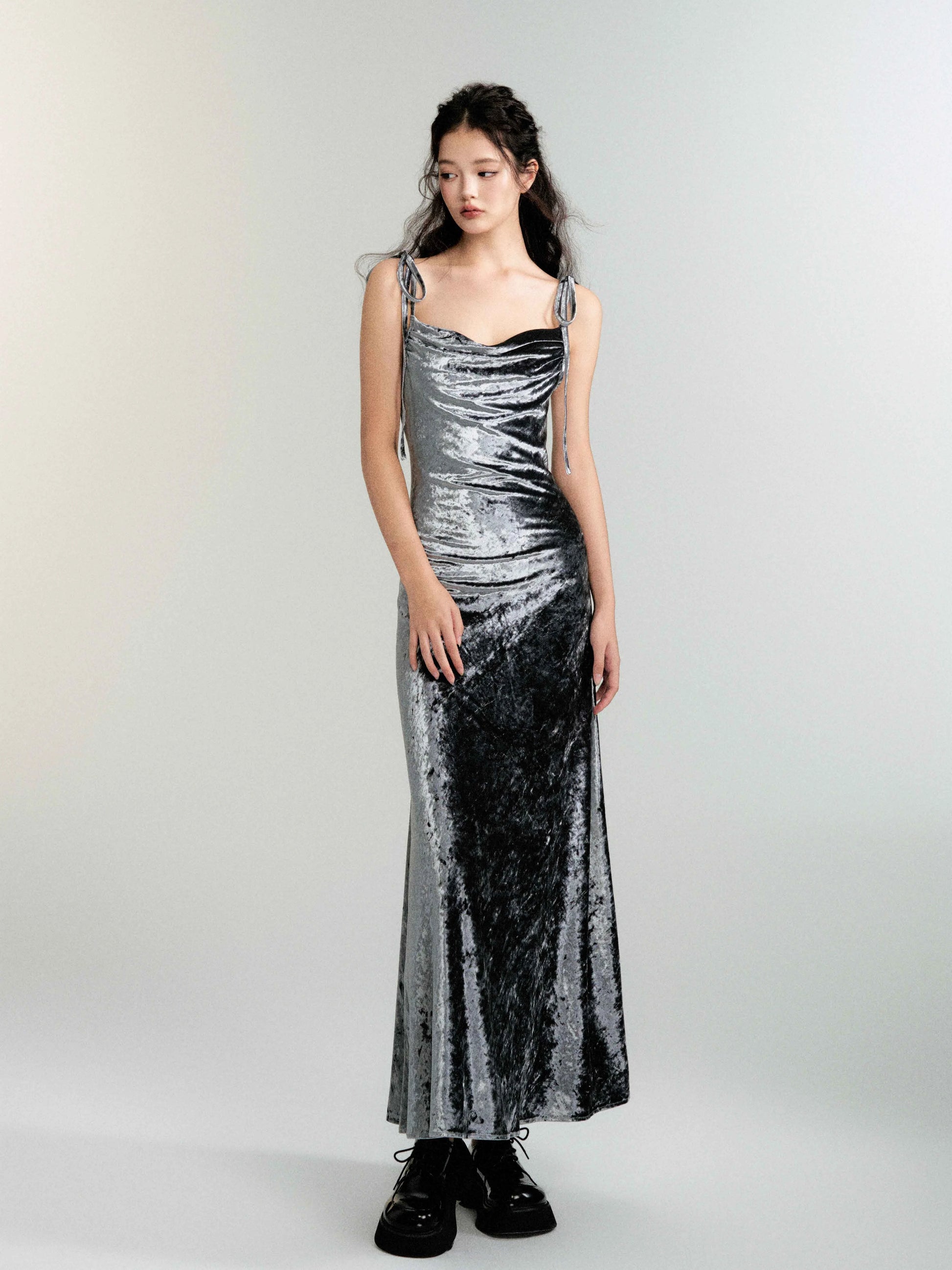 sexy dress for dinner Hot Sexy V Neck Sequins Evening Prom Party Dresses High Slit Celebrity Gown New