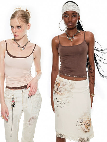 Rivet Hem High-Stretch Camisole – Tight & Alluring Pure-Style Babes Top