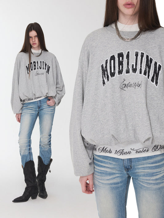 Monogram Graphic Oversized Sweatshirt