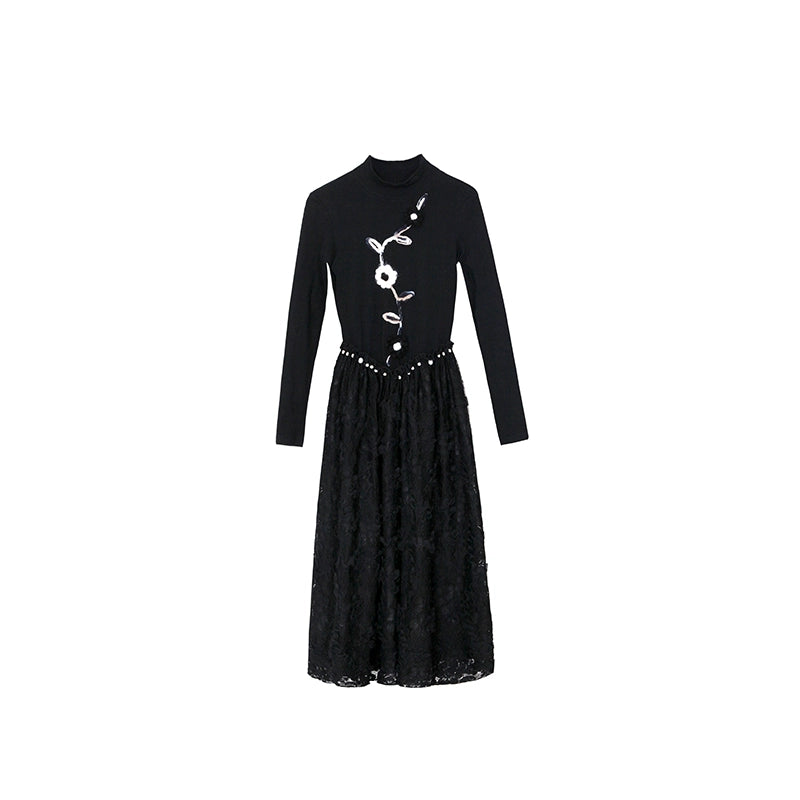 الأذن Uare 3D Lace Autumn Dress