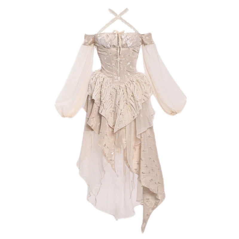 Classical Rococo Chiffon Lantern Dress