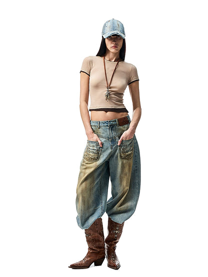 Lightweight Two-Piece Illusion Knit T-Shirt – Sheer Shoulder Short Sleeve