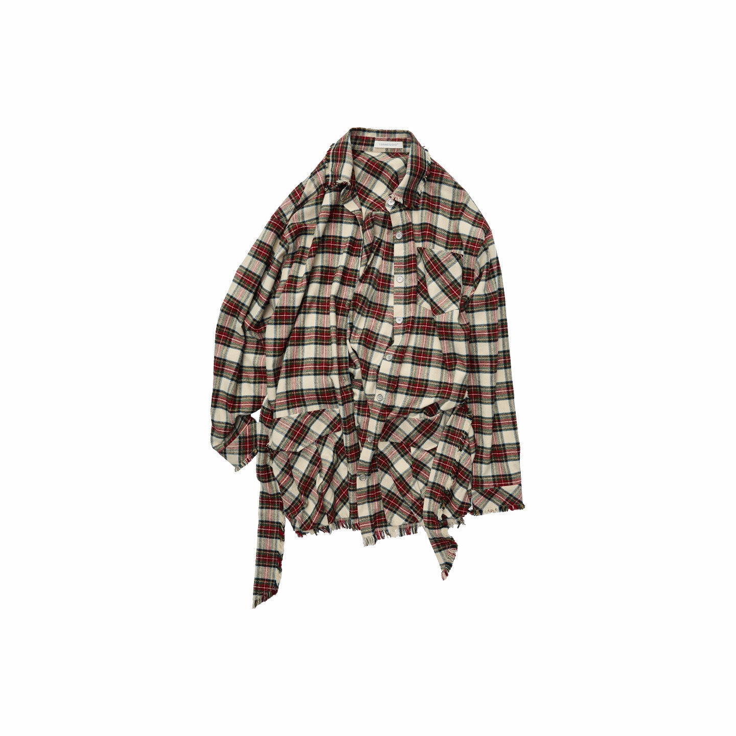 Plaid Cargo Shirt Dress