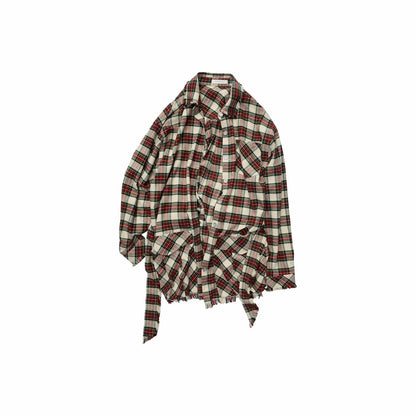 Plaid Cargo Shirt Dress