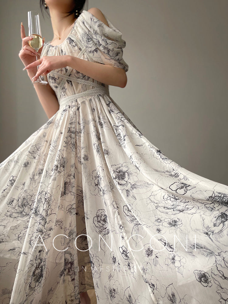 Moonlight Rose Lace Dress