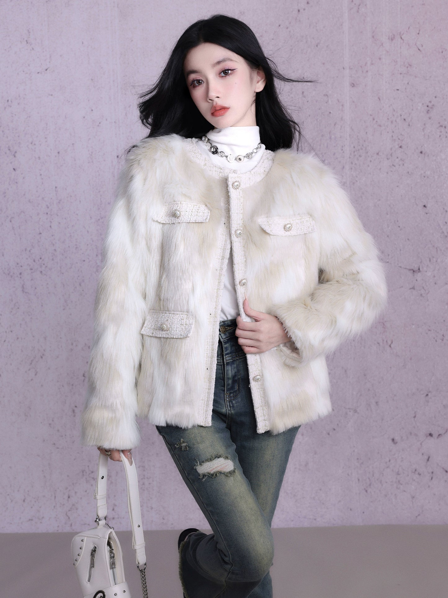 Winter Love Song Rich Family Plush Coat