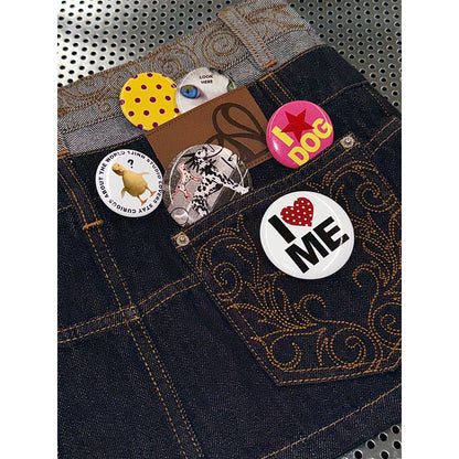 Cute Cat & Dog Badge Set – Fun Personality Pin Collection