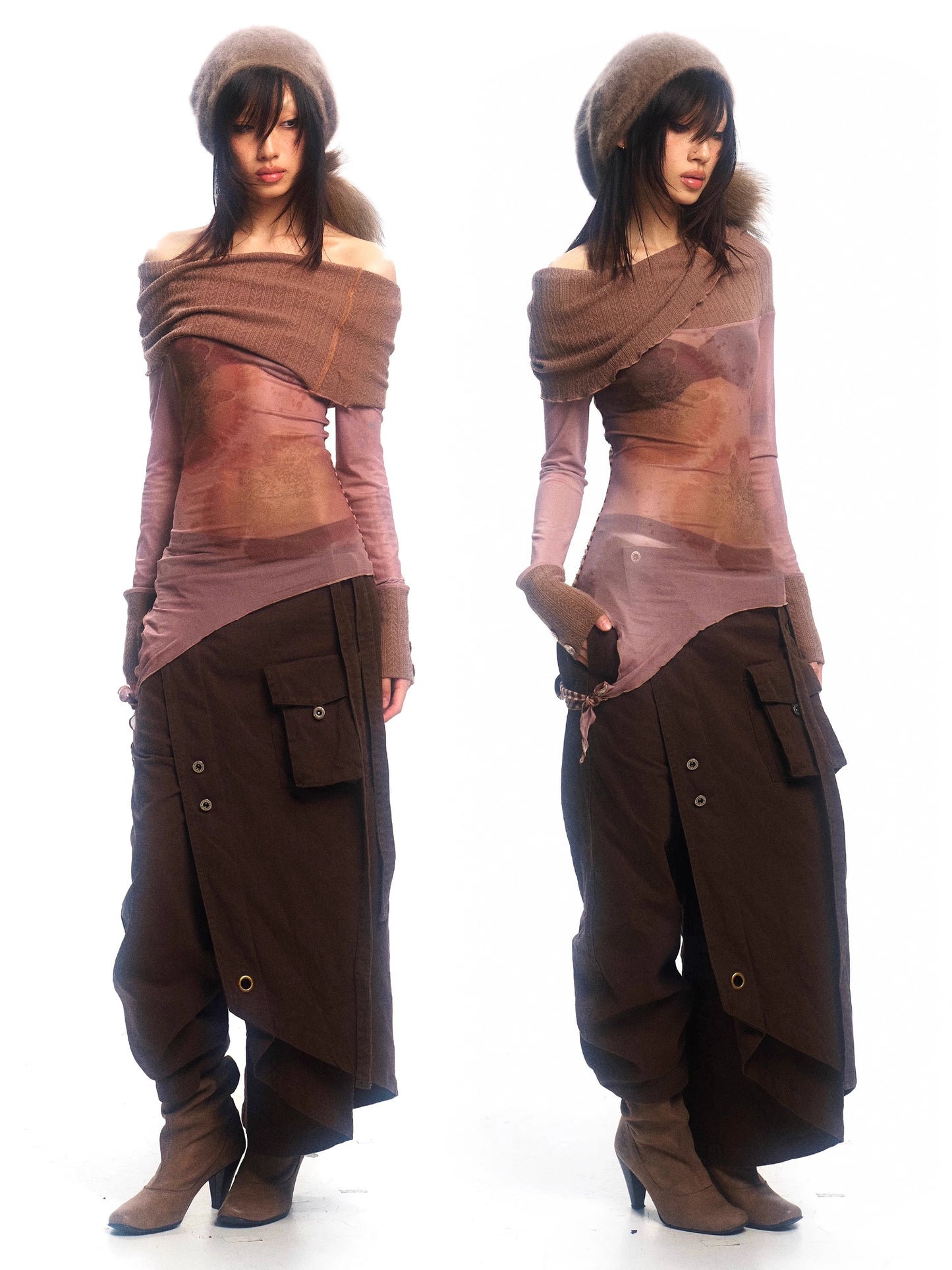 Floral Reversible Knit Top – Hand-Painted Artisan Feel