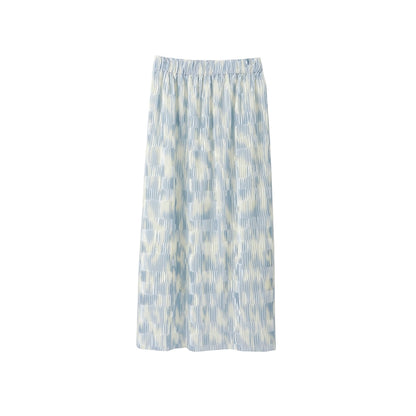 Diamond Sea Ice Blue Pleated T-shirt Skirt Set