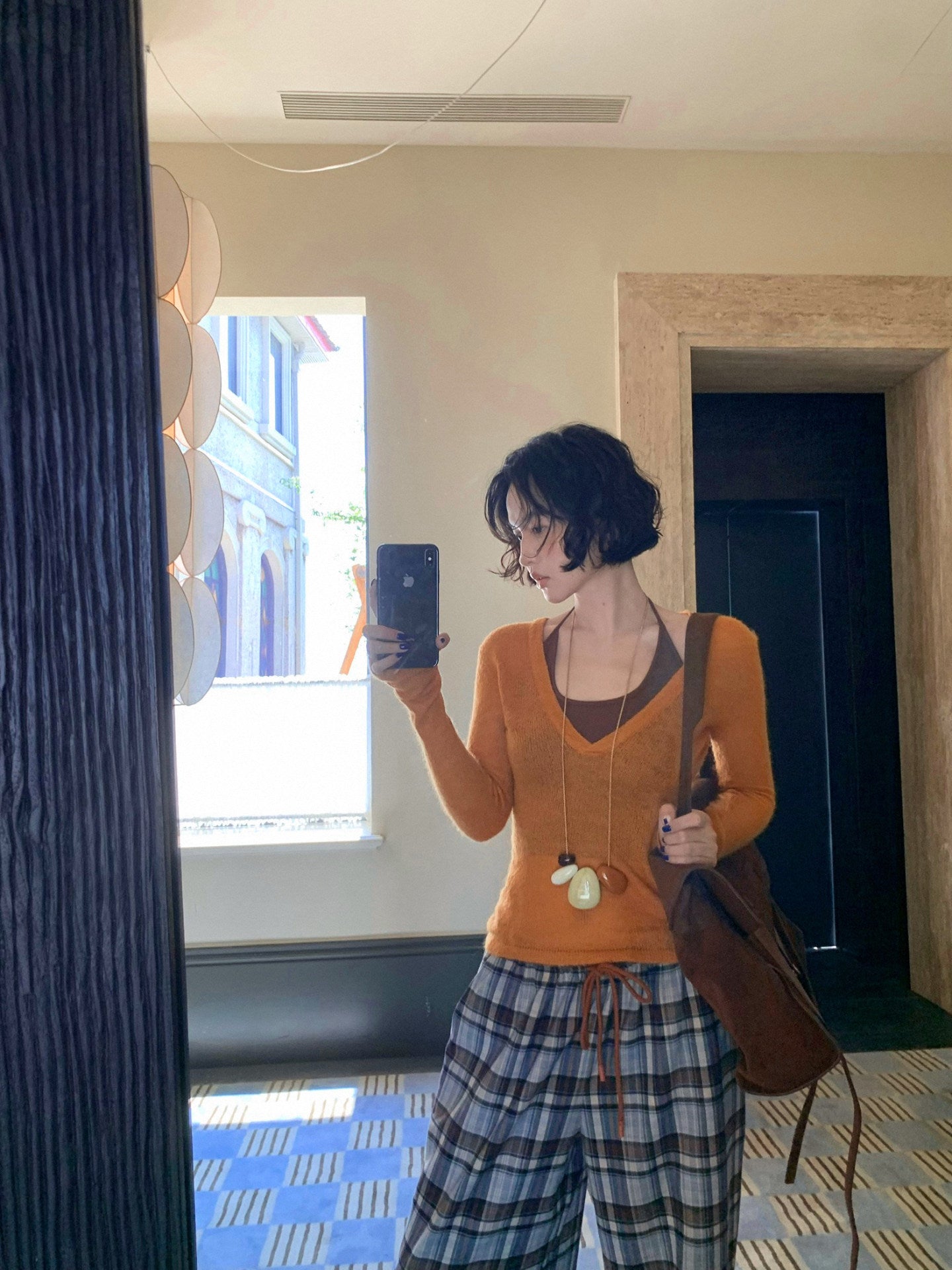 Rouzhiyin Knit Cover-Up & Halter Camisole Two-Piece Set – Hong Kong Retro Autumn