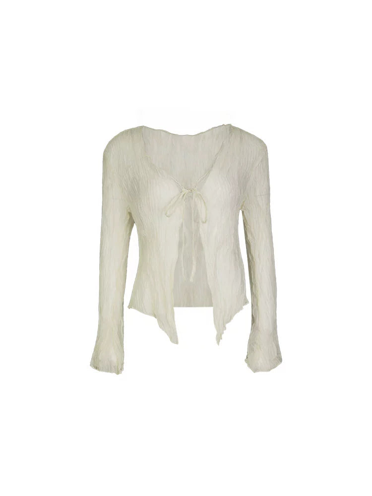 New Chinese Lazy Sheer Cardigan Jacket