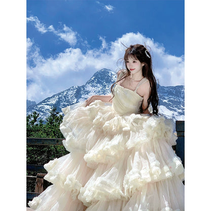 Light Wedding Cake Dress – High-End Princess Puffy Birthday Gown