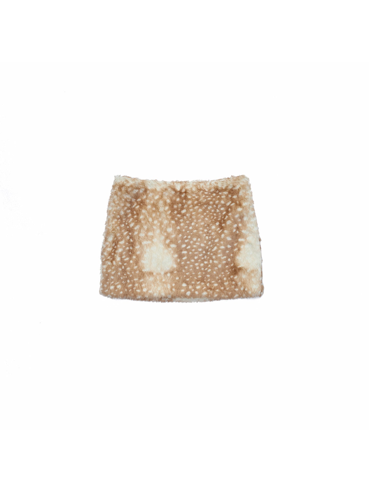 Fawn Print Faux Suede Skirt
