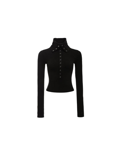 Lyocell Stretch Roll Neck Knit – Slim Fit Layering Essential