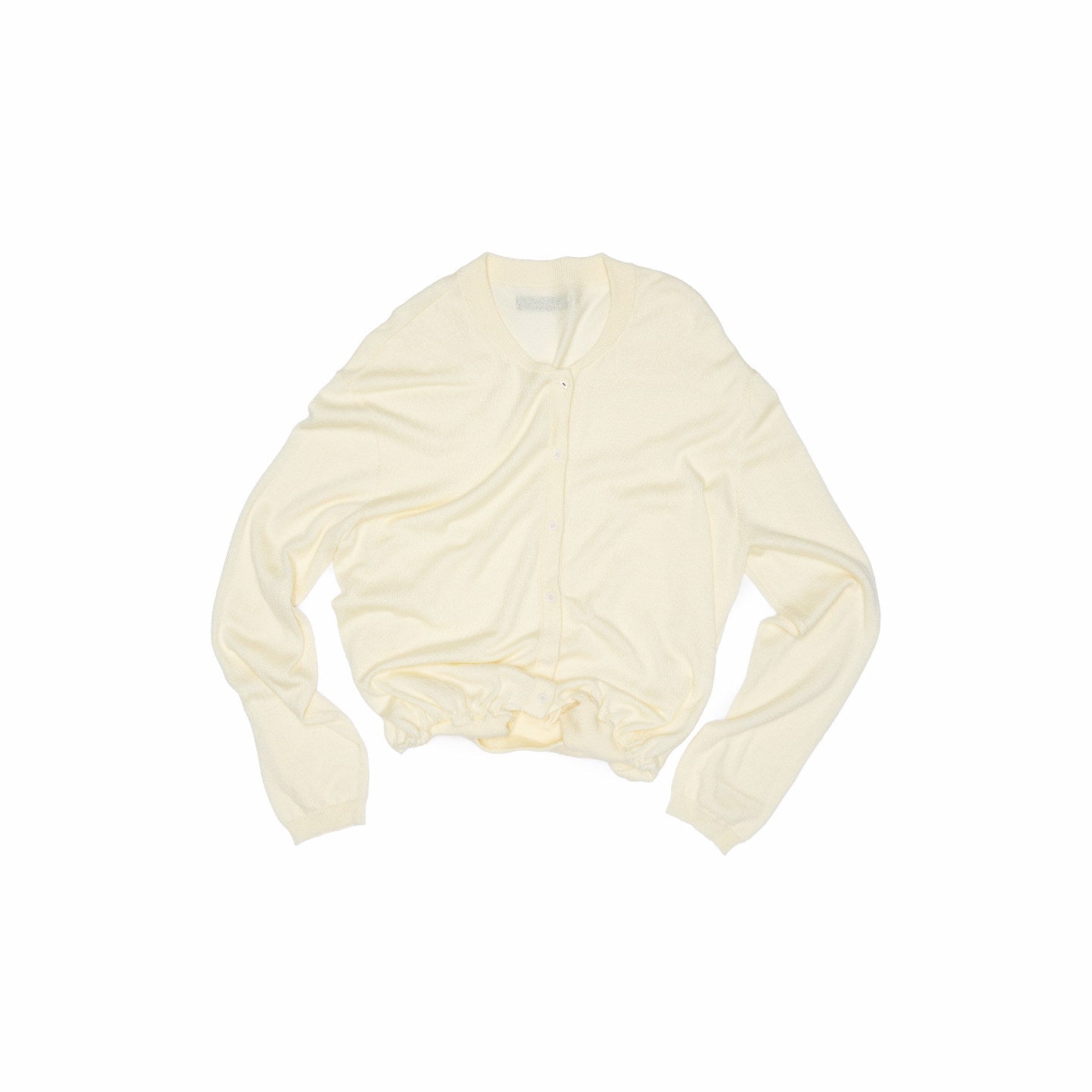 Tulip Sleeve Wool Knit Cardigan