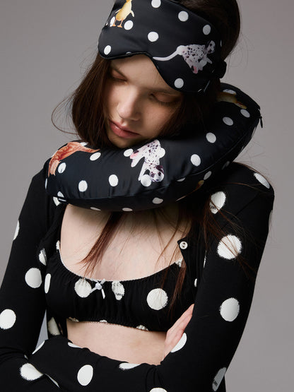 Polka Dot Lace Bralette Set