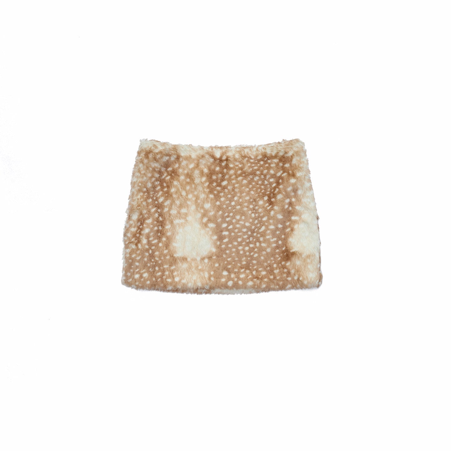 Fawn Print Faux Suede Skirt