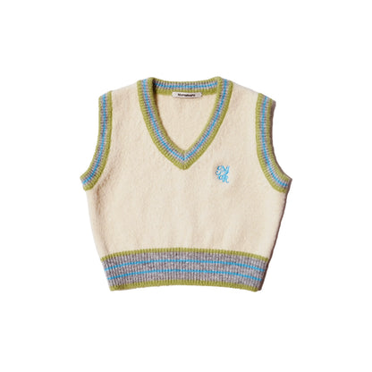 Ribbed V-Neck Knitted Tank Top