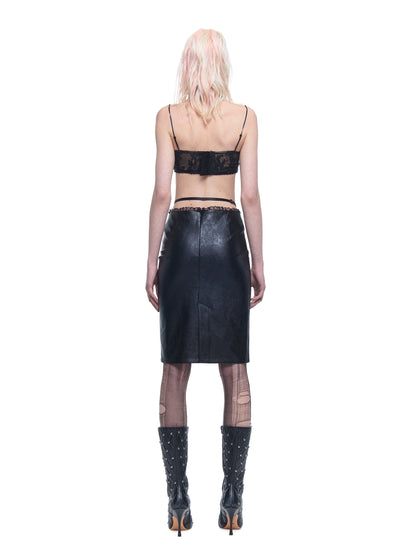 AI Printed Leather Skirt | Perfect for Party Events