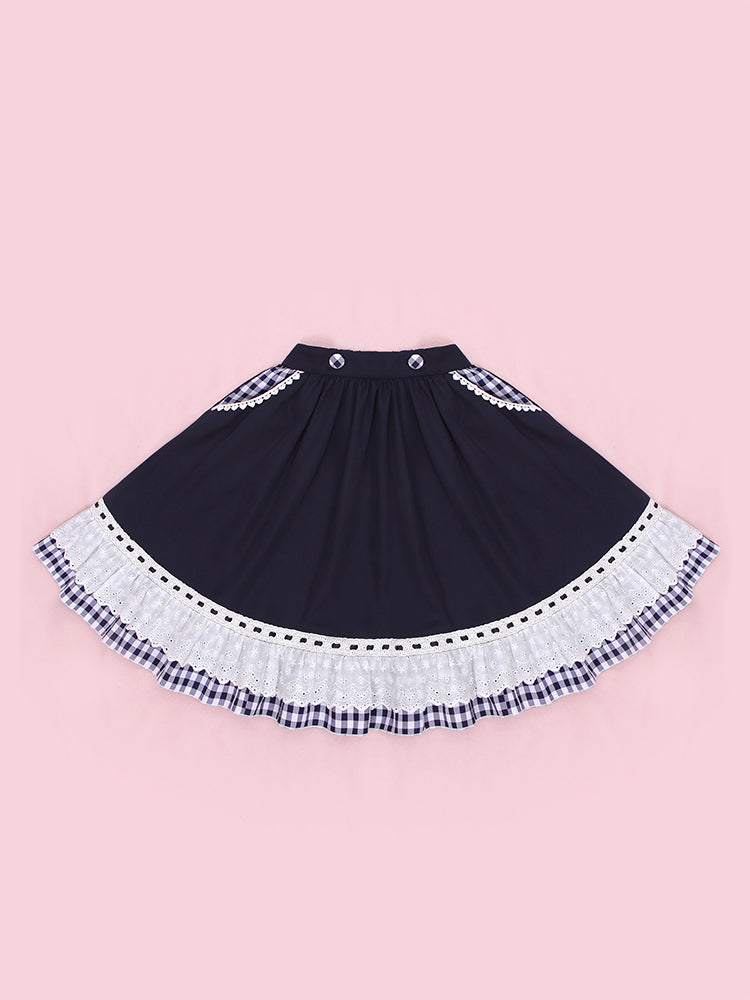 Lolita Bobo Rabbit Navy Style JK Top + Skirt Set