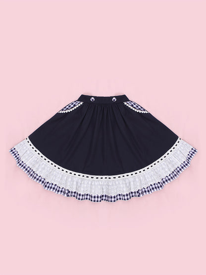 Lolita Bobo Rabbit Navy Style JK Top + Skirt Set