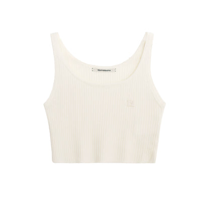 Soft Elastic Embroidered Tank Top