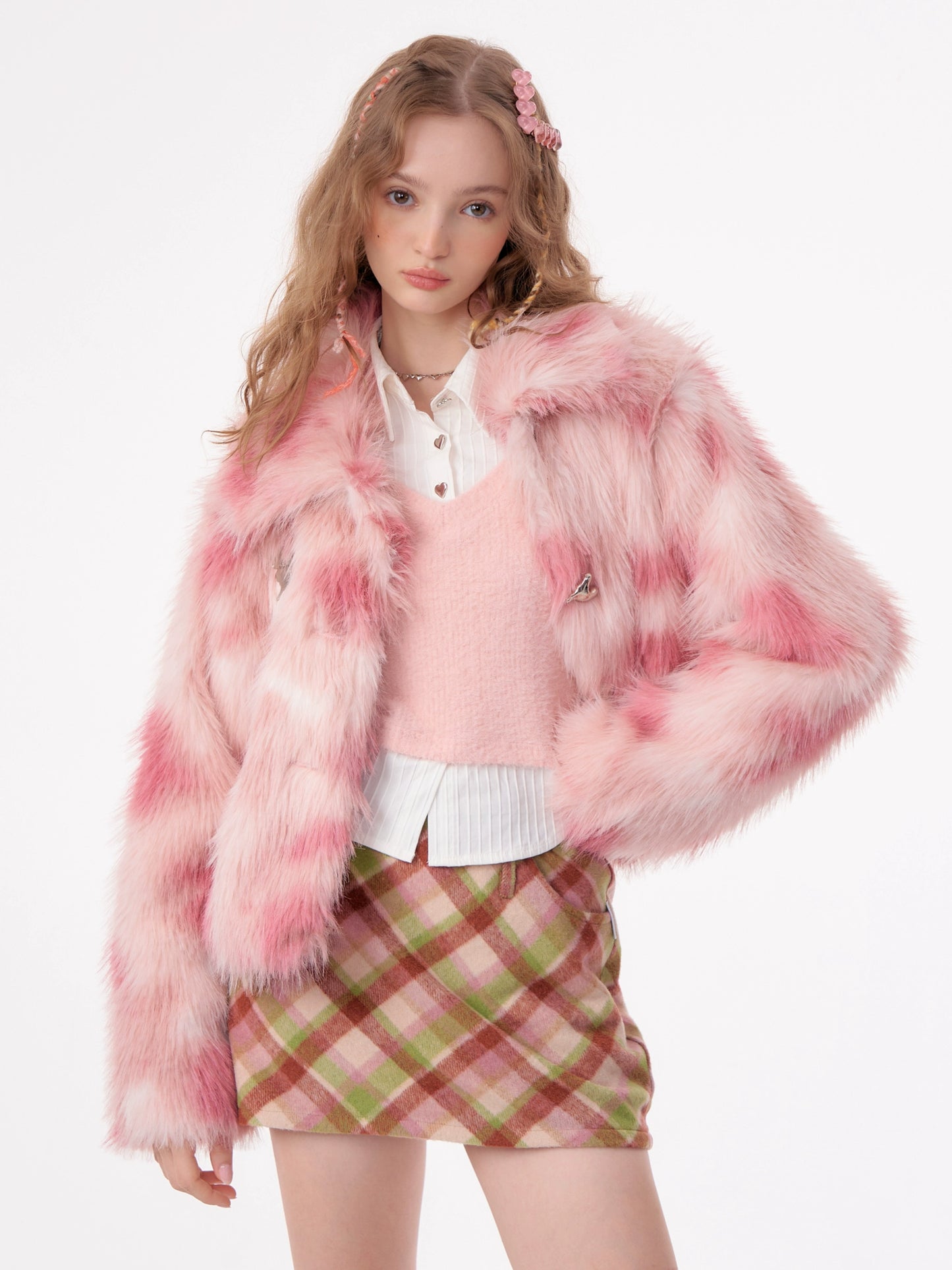 Velvet Plush Fur Coat | High-End Retro Design for Autumn/Winter