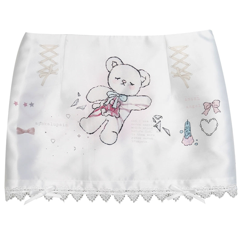 Bear Bow Short Skirt