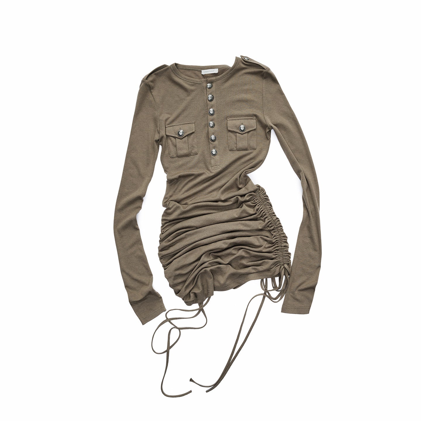 Henley Knit Mini Dress