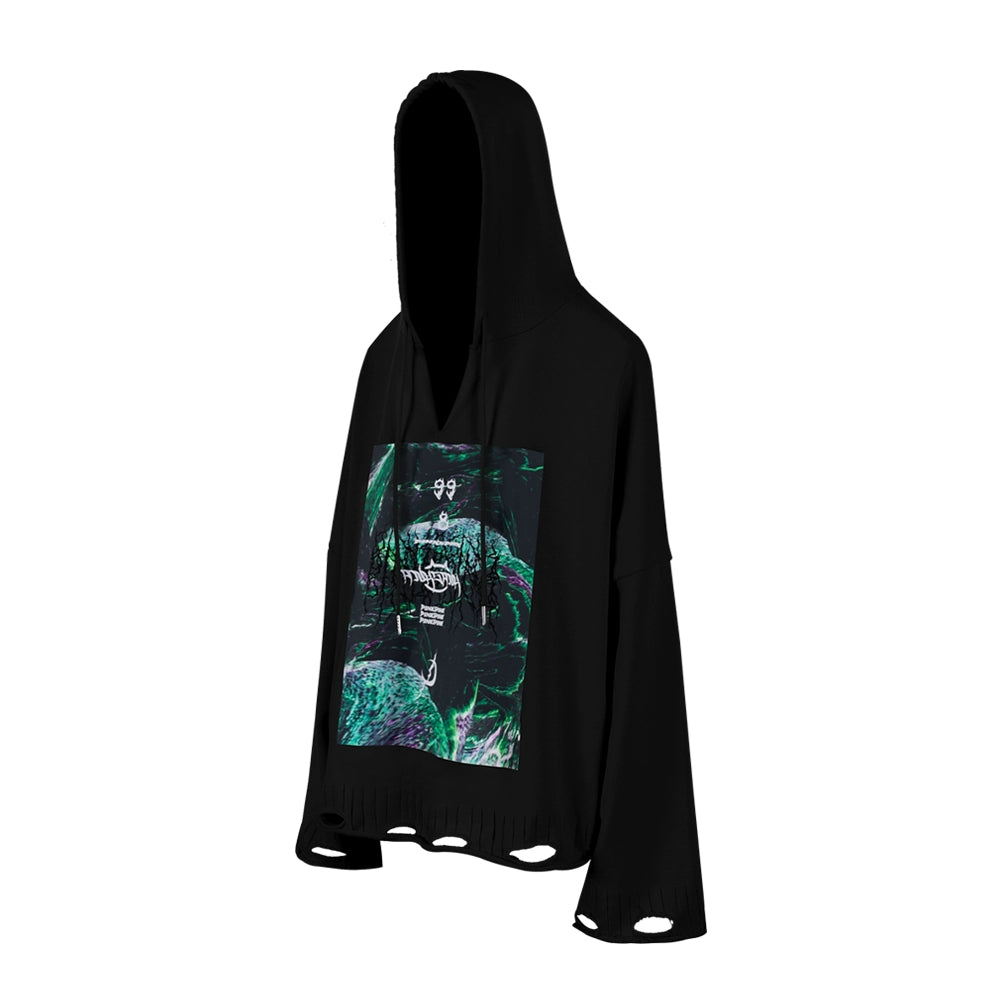 Psychedelic Rock Printed Hoodie