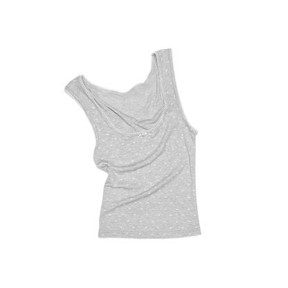 Polka Dot Cat Claw Knit Set – Lace Vest & Slim Fit Skirt