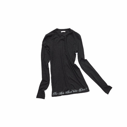 Sheer Long Sleeve Graphic Tee