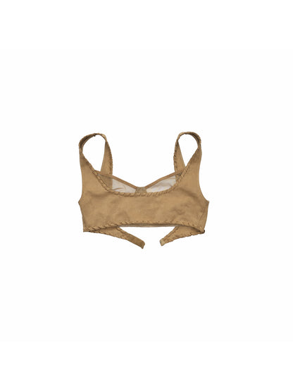Faux Two-Piece Mesh Bralette