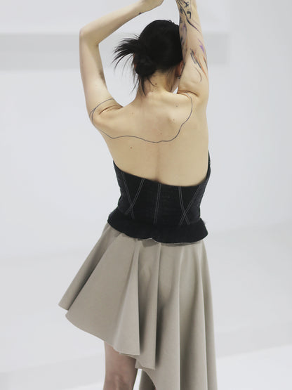 Punk Fairy U-Shaped Irregular Hem Skirt