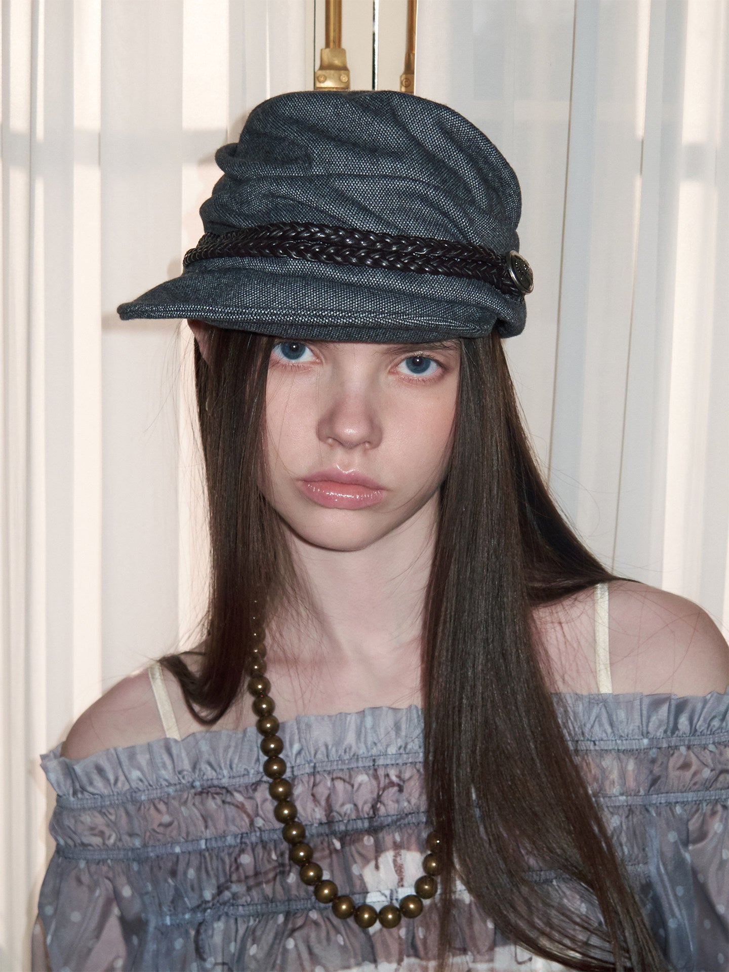 Vintage Pleated Newsboy Cap