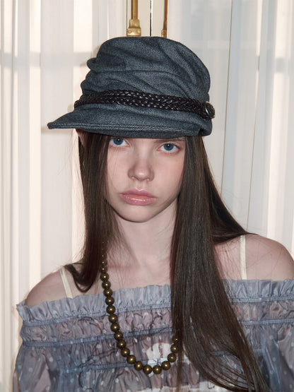 Vintage Pleated Newsboy Cap