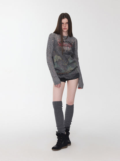 Camouflage Lace Rhinestone Camisole