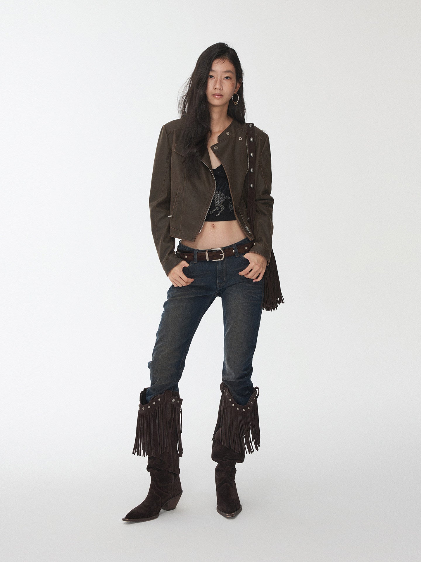 Vintage Leather Biker Jacket