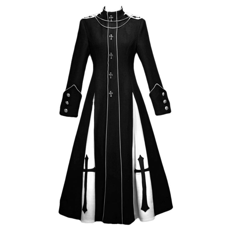 Sister Gothic Cross Woolen Coat