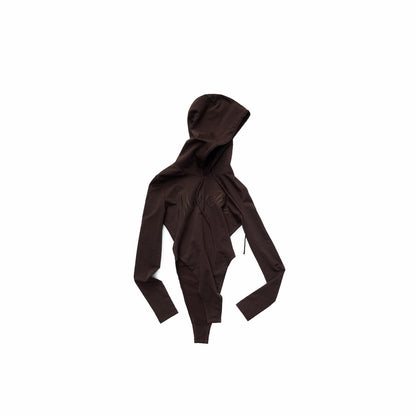 Embroidered Hooded Jumpsuit