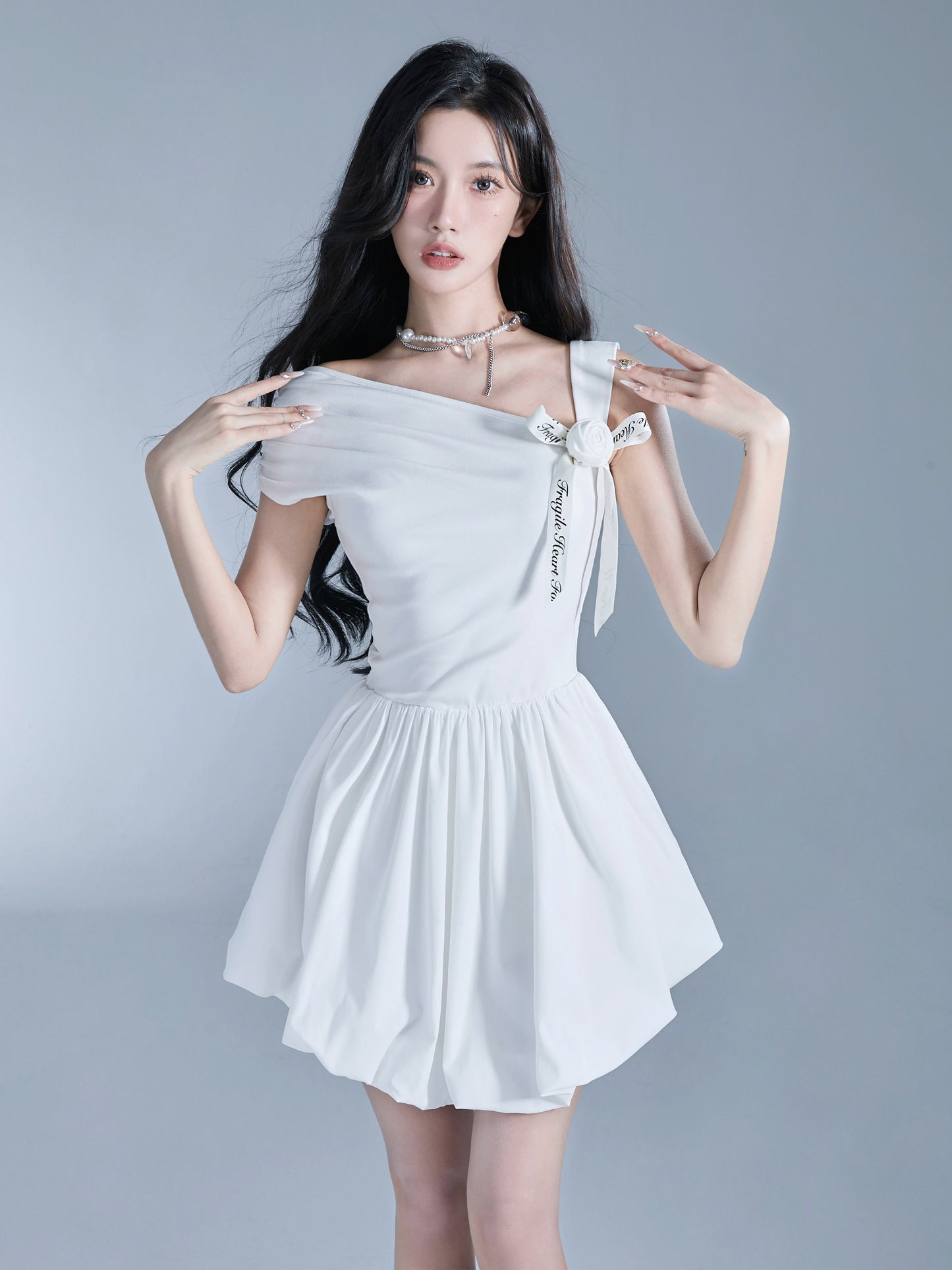 French Thousand Gold Beach White Princess Dress