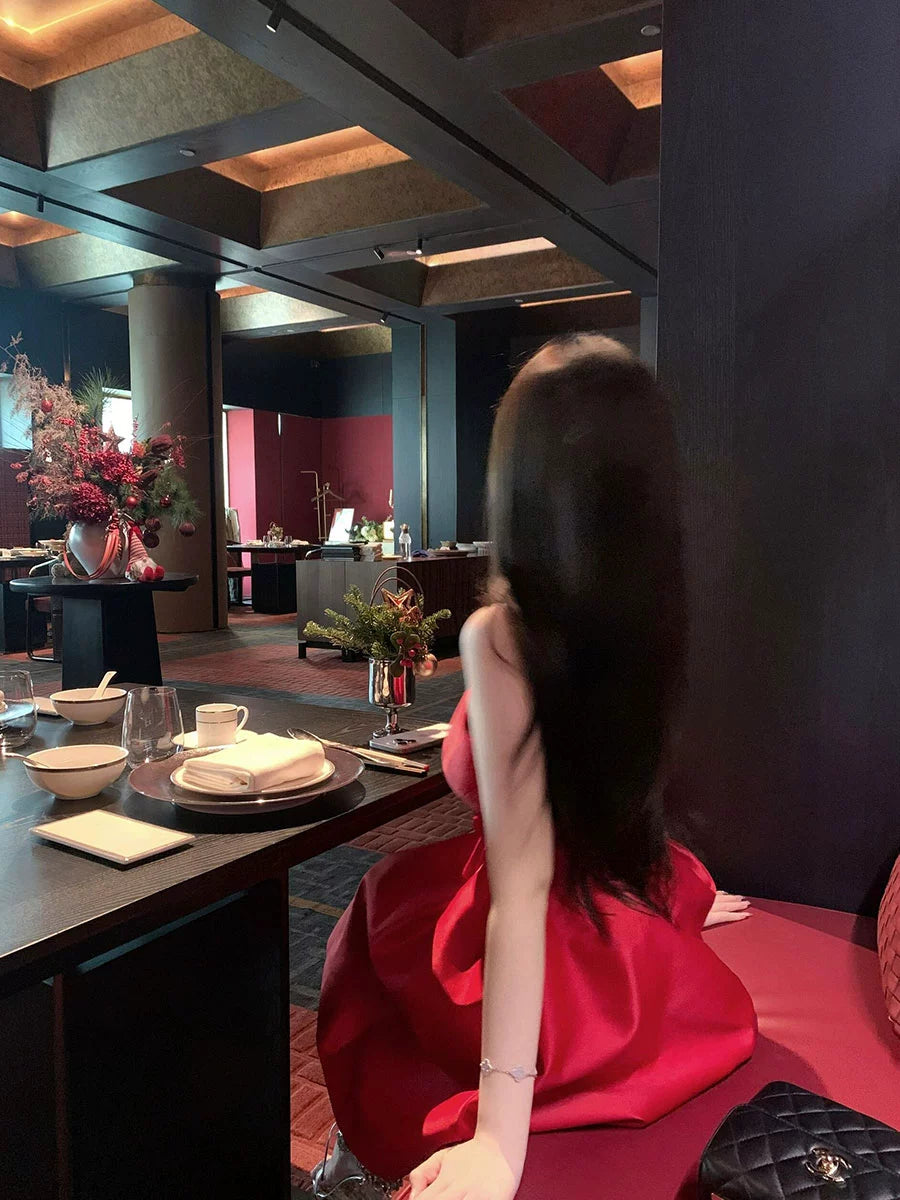 Red Princess Tutu Dress – New Year’s High-End Birthday Skirt