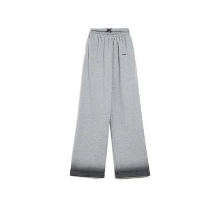 Grey Gradient High Waist Wide Leg Sports Pants