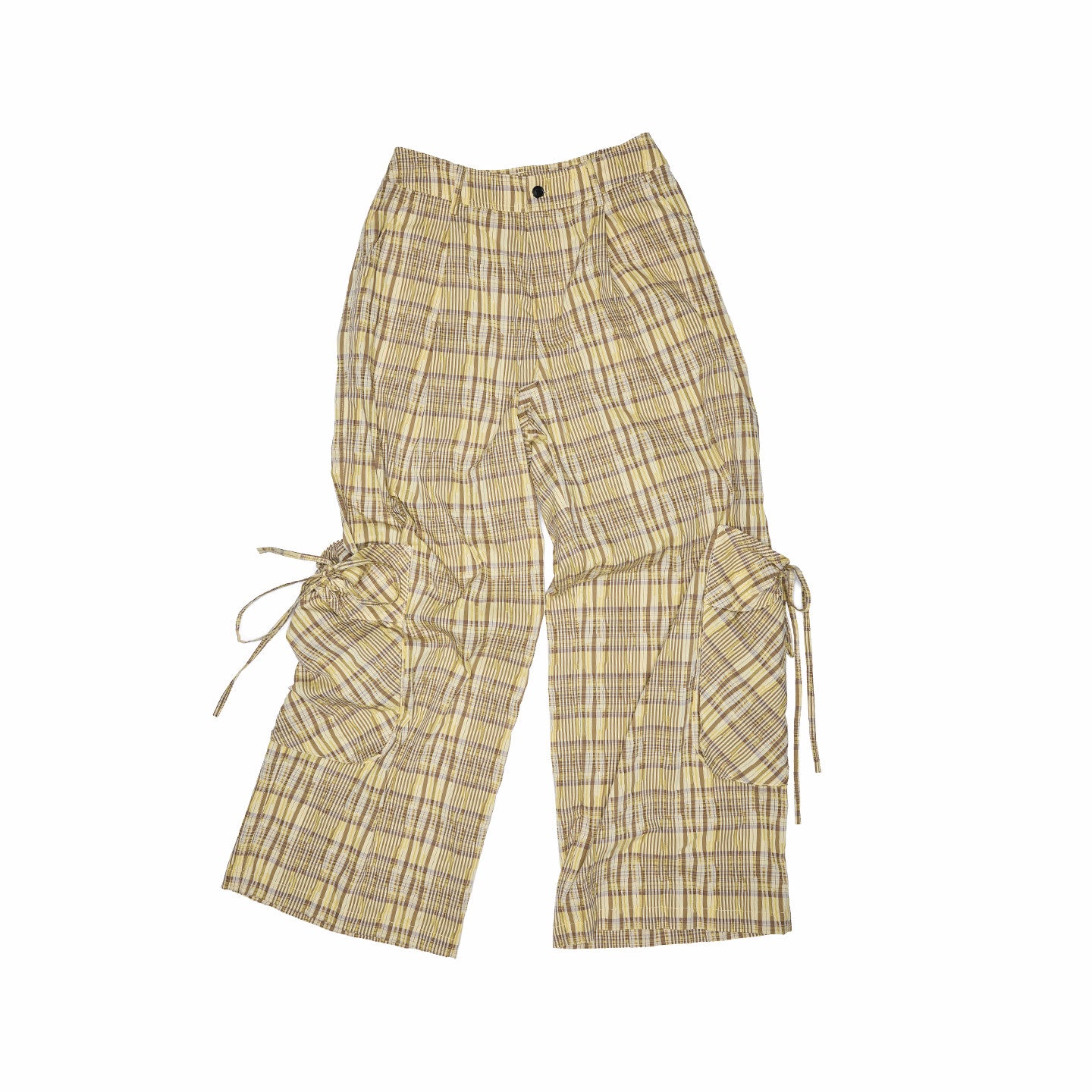 Plaid Hoodie & Wide-Leg Pants Set