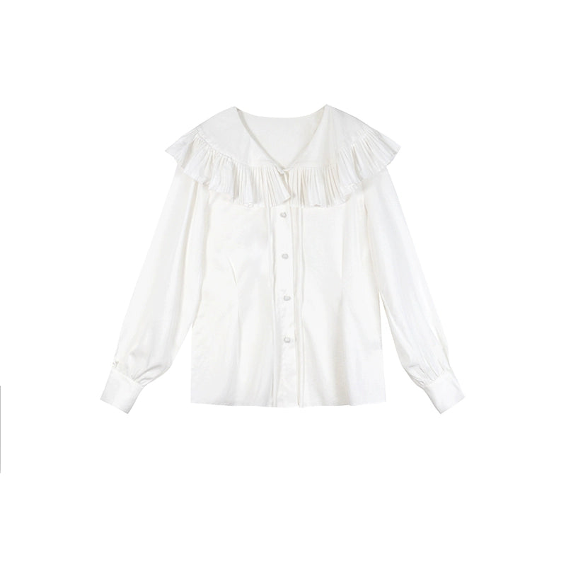 White Large Lapel Shirt