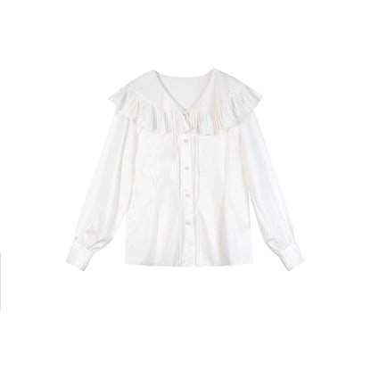 White Large Lapel Shirt