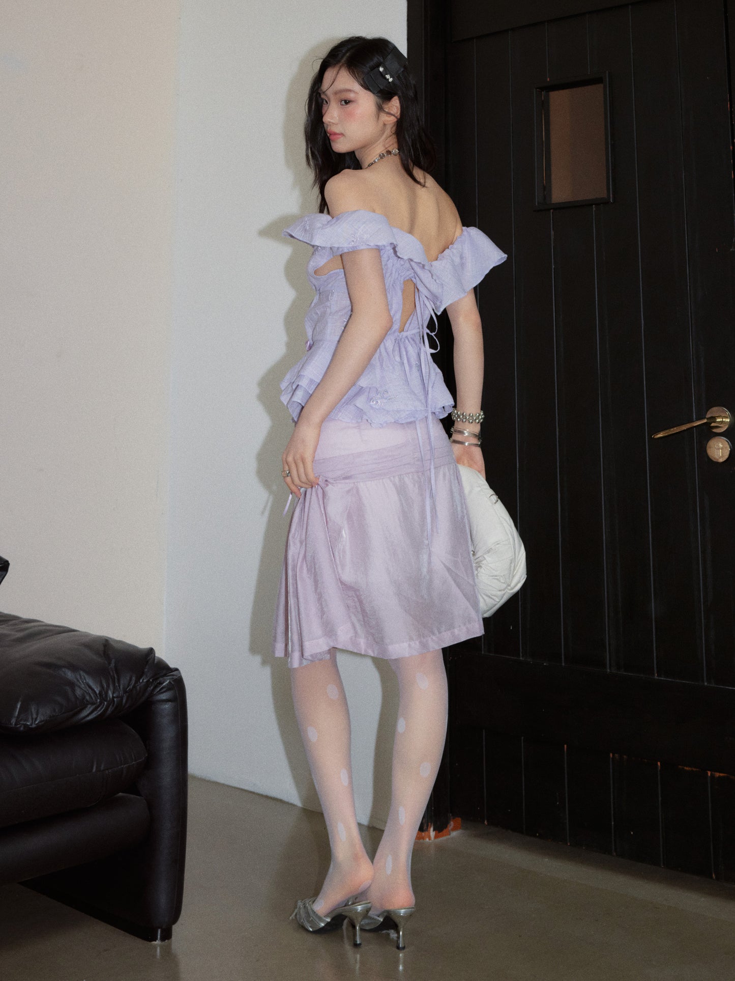 Pleated Lace Patchwork Midi Skirt | Fairycore Romantic Skirt