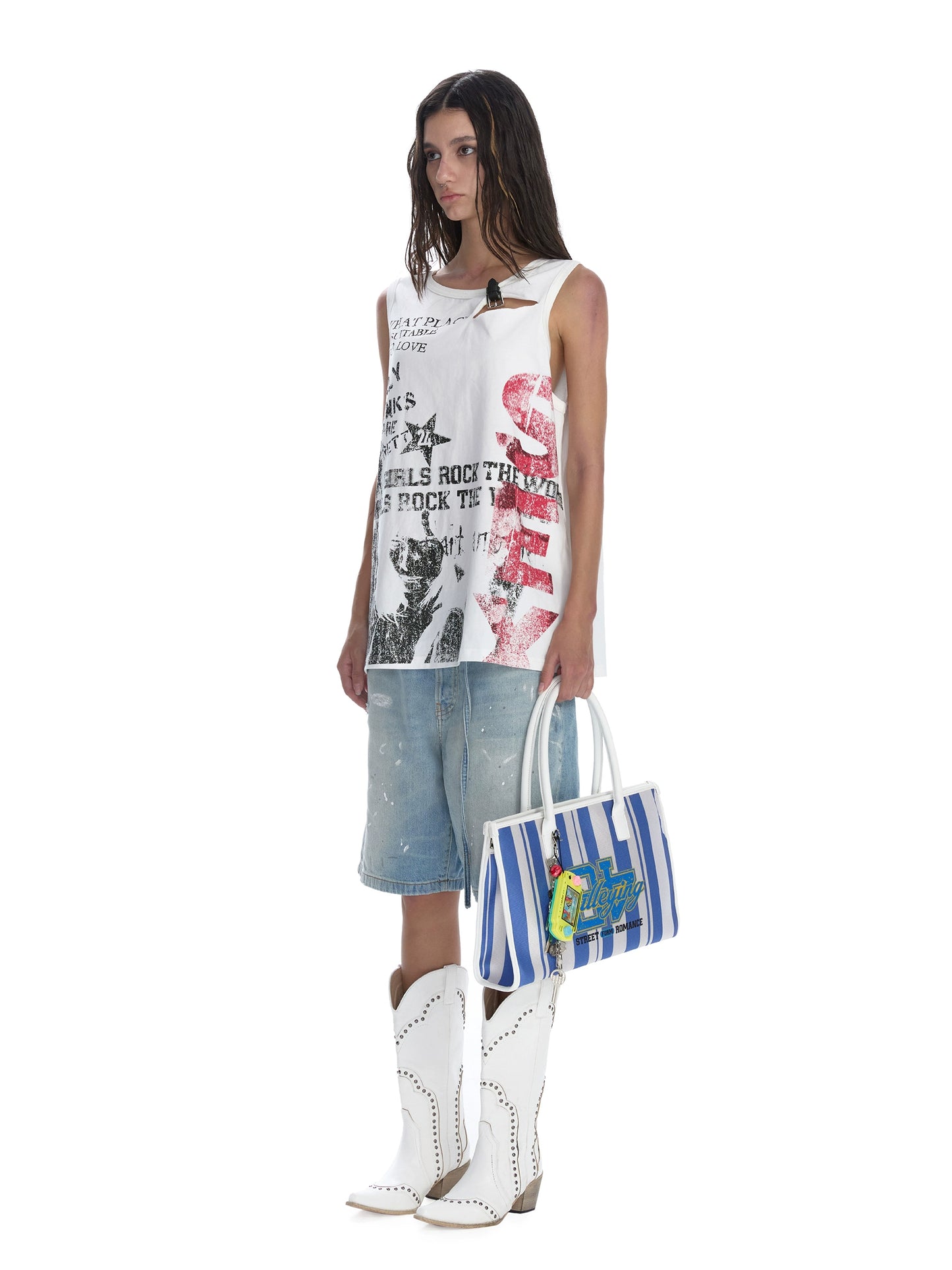 Street Fashion Loose Vest Top | Light Punk Style Since 2019