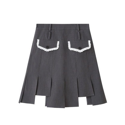 Style de l'Académie - Halfskirt irrégulier noir